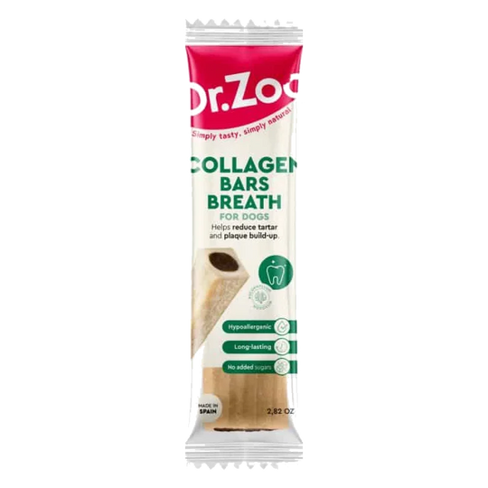 Barre longue durée haleine fraîche Doctor Zoo pour chien, 80 g