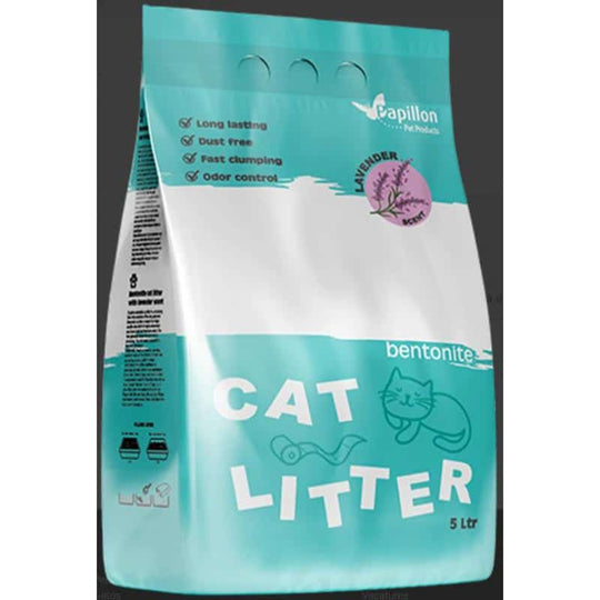 Litière chat bentonite Papillon parfum lavande, 5 L
