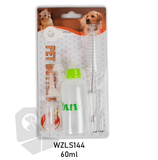Petit biberon pour chiots, chatons et rongeurs avec goupillon et 5 tétines
