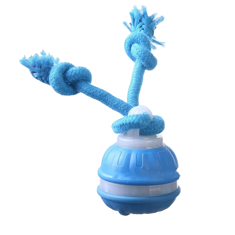 Bola rodante con cuerdas para morder, para perros, recargable, azul - ZONLIDOOG