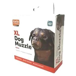 Muselière en nylon pour chien Flamingo Ned noire, taille XL