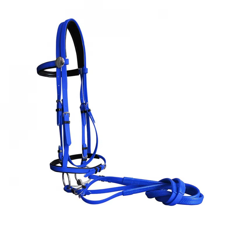 Filet en PVC avec rênes réglables pour cheval – vue 10