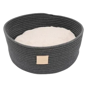 Panier corbeille en corde pour chat FuzzYard Life Slate Grey