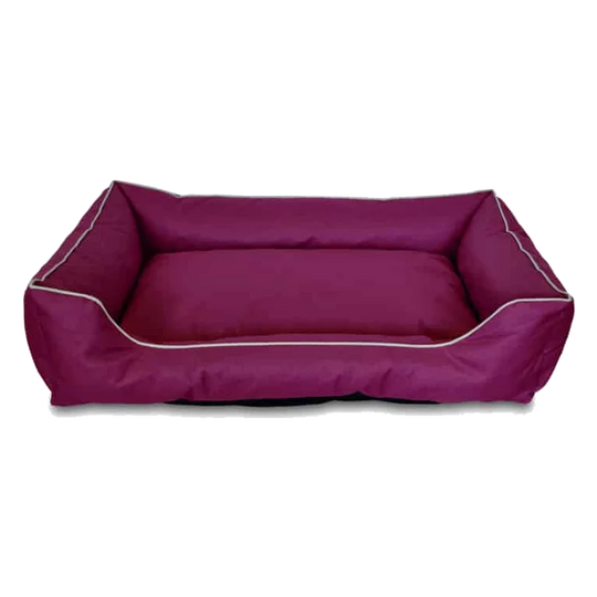 Panier rectangulaire lilas en polyester taille M pour chien