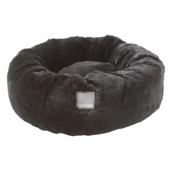 Panier rond apaisant pour chien FuzzYard Dreameazzzy noir, taille L