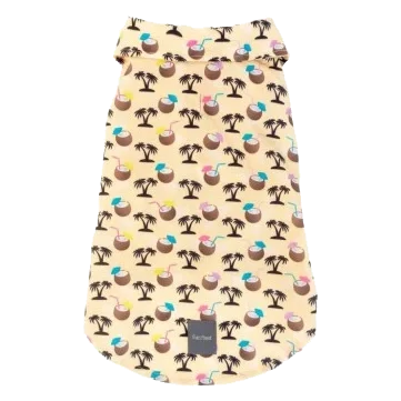 Chemise hawaïenne d'été pour chien FuzzYard Sandy Coconut