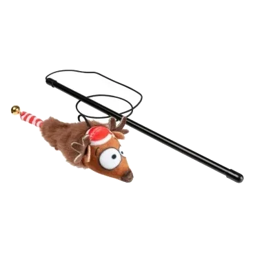 Canne à pêche de Noël pour chat FuzzYard Run Away Reindeer