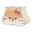 Cachette pour hamster avec motif orange et nœud