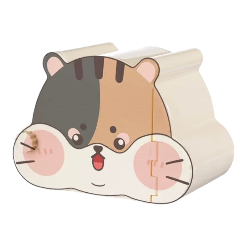 Cachette pour hamster avec motif tricolore