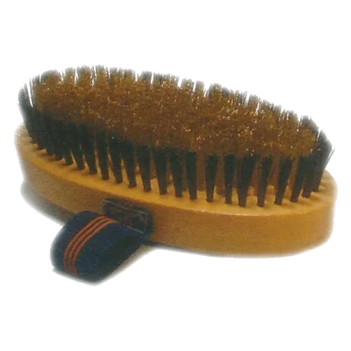 Brosse ovale Cedra en laiton pour chien, 6,5 x 13,5 cm