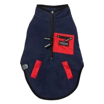 Gilet sherpa pour chien FuzzYard Fitzroy bleu marine