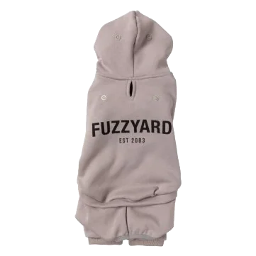 Sweat à capuche pour chien FuzzYard Urban gris clair
