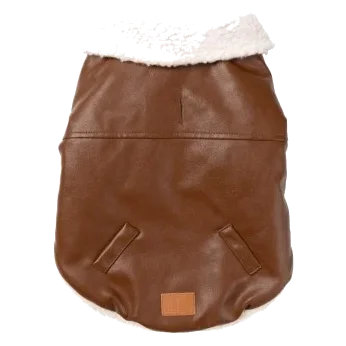 Blouson aviateur pour chien FuzzYard Ava marron