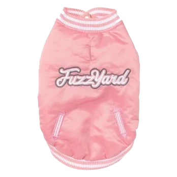 Veste baseball pour chien FuzzYard Fastball rose