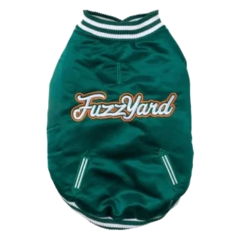 Veste baseball pour chien FuzzYard Fastball verte