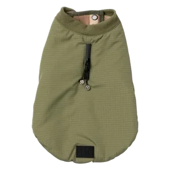 Blouson bomber matelassé pour chien FuzzYard vert kaki