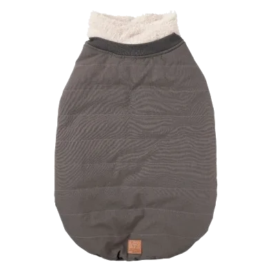 Blouson bomber pour chien FuzzYard Nordic gris anthracite avec écharpe amovible