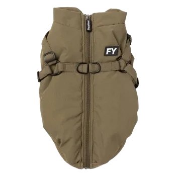 Manteau harnais pour chien FuzzYard Flash kaki