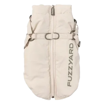 Doudoune pour chien avec harnais FuzzYard Horizon beige