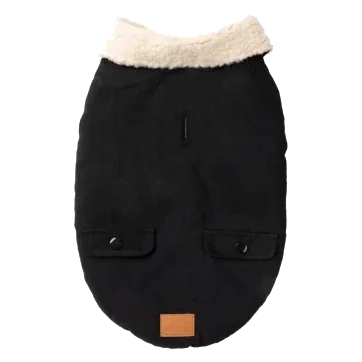 Veste doublée sherpa pour chien FuzzYard Frontier noire