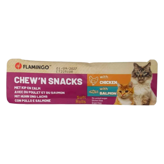 Friandises pour chat Chew'n poulet et saumon, 10 g
