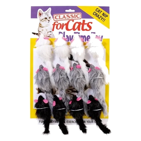 Souris jouet pour chat Classic Furry Mouse 90 mm
