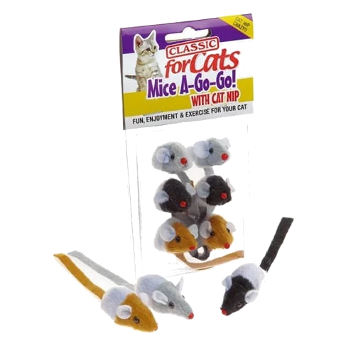 Souris jouets pour chat Classic Natural Mini Mice 6 pcs