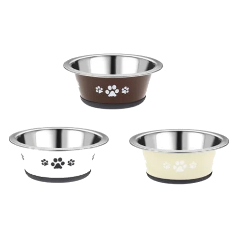 Gamelle pour chat en inox Classic Posh Paws Neutral, 240 ml