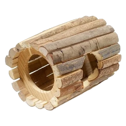 Maisonnette pour rongeurs Classic Wooden Tube House 130 mm