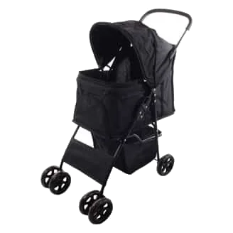 Poussette pour chien noire 46 x 81,5 x 98 cm