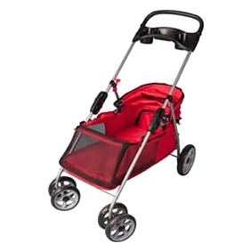 Poussette pour chien rouge 89 x 37 x 87 cm