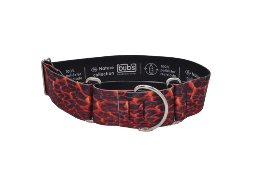 Collier martingale Bub's Lava pour chien, taille XL