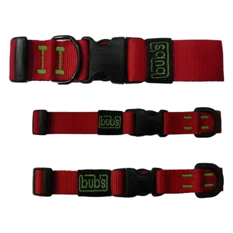 Collier chien Bub's rouge ou noir, tailles T1 à T3