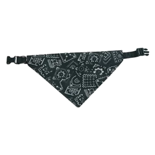 Collier avec bandana rouge et noir pour chien, tailles T1 à T4