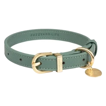 Collier pour chien en cuir vegan FuzzYard Atelier Myrtle Green
