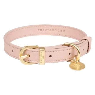 Collier pour chien en cuir vegan FuzzYard Atelier Soft Blush