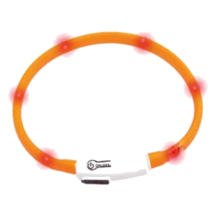 Collier LED pour chat, orange
