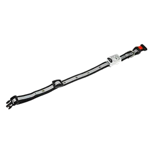 Collier lumineux LED chien noir, 30-45 cm, 15 mm