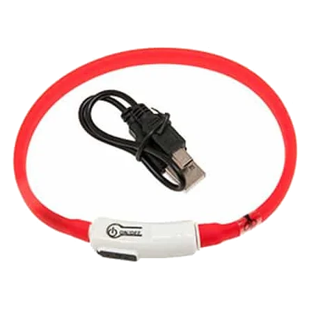 Collier LED pour chat, rouge