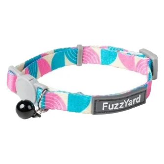 Collier pour chat FuzzYard New Wave turquoise et rose