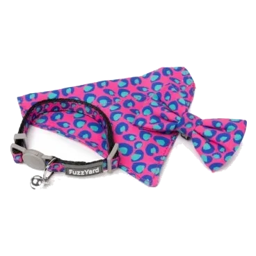 Collier pour chat avec nœud papillon FuzzYard Wild One Bubblegum