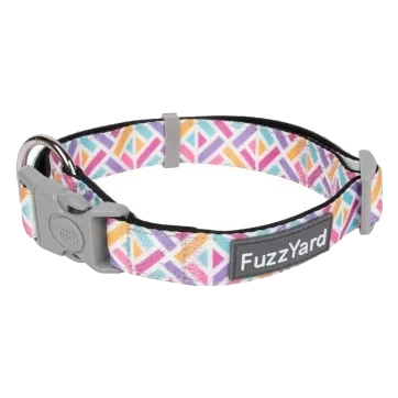 Collier pour chien en néoprène rembourré FuzzYard Bubblegum Burst