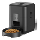 Distributeur croquettes chat noir avec WiFi et minuterie