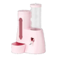 Distributeur de nourriture et d'eau 2 en 1 pour hamster rose