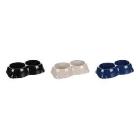 Gamelle anti-glouton double Leno, 2 x 330 ml ou 2 x 650 ml