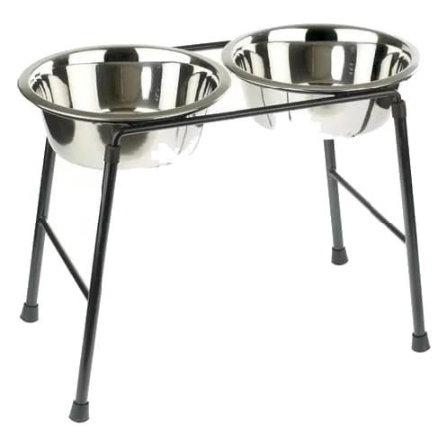 Double gamelle surélevée chien Classic, support en métal, 900 à 4000 ml