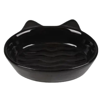 Gamelle chat Gizmo en céramique noire, 13 cm