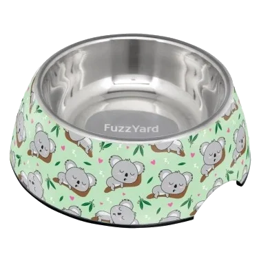 Gamelle pour chien en inox FuzzYard Dream Time Koalas 810 ml