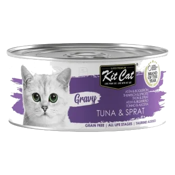 Pâtée pour chat en sauce Kit Cat Gravy thon et anchois 70 g