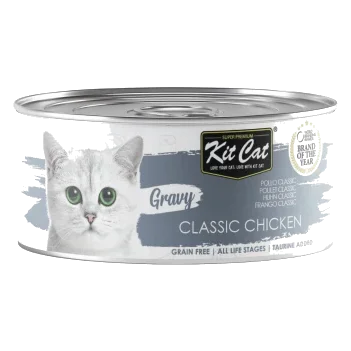 Pâtée pour chat en sauce Kit Cat Gravy poulet classique 70 g